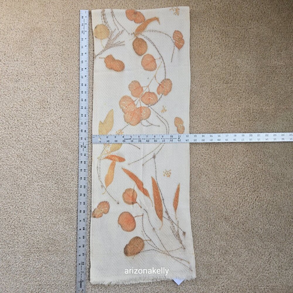 NWT Handmade Wool Scarf Made With Botanical Dye Eco Earth Mayumix - Picture 10 of 11